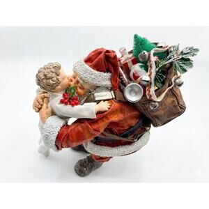 Possible Dreams Clothtique Hugging Santa Child Figurine | Vintage Christmas